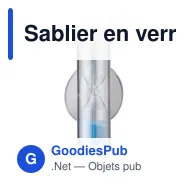Sablier en verre personnalisable avec logo - modèle Mia - Miniature 1