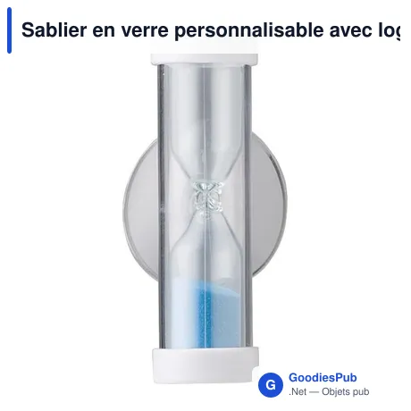 Sablier en verre personnalisable avec logo - modèle Mia
