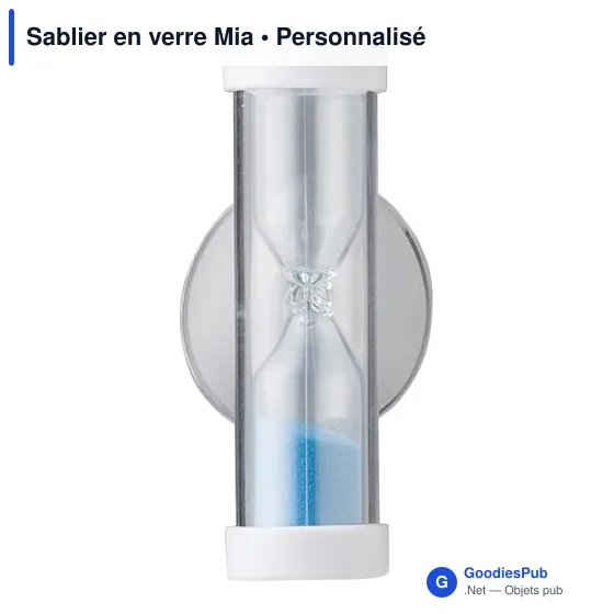Sablier en verre personnalisable avec logo - modèle Mia - Image 1
