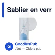 Sablier en verre personnalisable avec logo - modèle Mia - Miniature 2