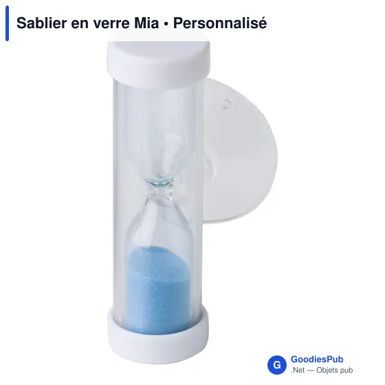 Sablier en verre personnalisable avec logo - modèle Mia - Image 2