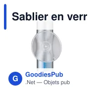 Sablier en verre personnalisable avec logo - modèle Mia - Miniature 3