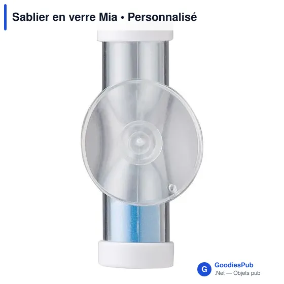 Sablier en verre personnalisable avec logo - modèle Mia - Image 3