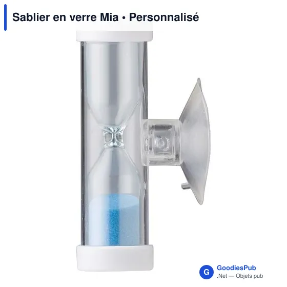 Sablier en verre personnalisable avec logo - modèle Mia - Image 4