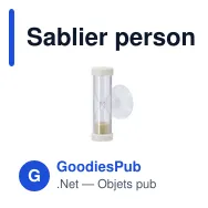 Sablier personnalisable Tinix avec logo - Accessoire de salle de bains - Miniature 1