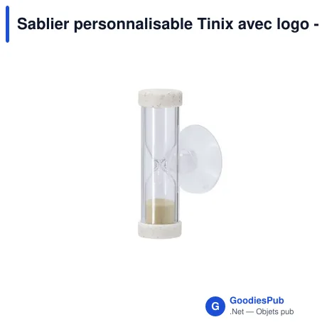 Sablier personnalisable Tinix avec logo - Accessoire de salle de bains