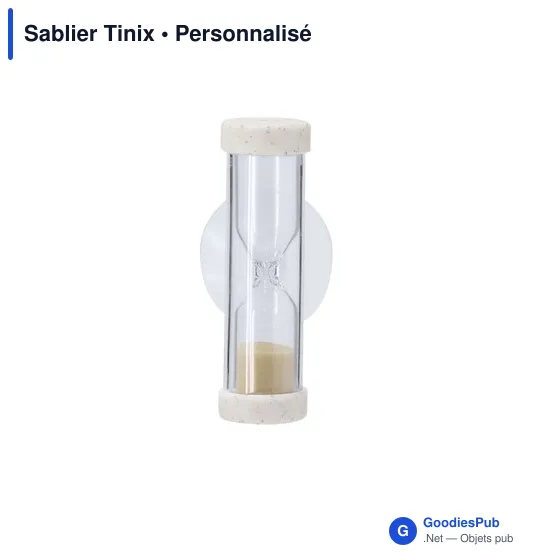 Sablier personnalisable Tinix avec logo - Accessoire de salle de bains - Image 2