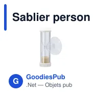 Sablier personnalisable Tinix avec logo - Accessoire de salle de bains - Miniature 3