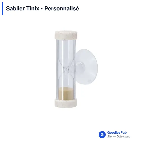 Sablier personnalisable Tinix avec logo - Accessoire de salle de bains - Image 3