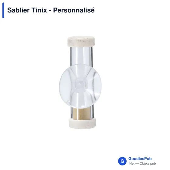 Sablier personnalisable Tinix avec logo - Accessoire de salle de bains - Image 4