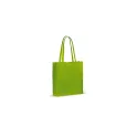 Variante Vert clair - Tote bag personnalisable à soufflet en coton OEKO-TEX® 38x10x42 cm avec logo - Couleurs