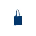 Variante Bleu - Tote bag personnalisable à soufflet en coton OEKO-TEX® 38x10x42 cm avec logo - Couleurs