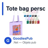 Tote bag personnalisable en coton OEKO-TEX® 140 g/m² 38x42 cm avec logo - Couleurs - Miniature 1
