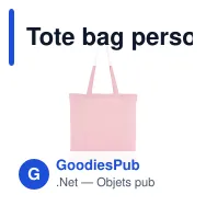 Tote bag personnalisable en coton OEKO-TEX® 140 g/m² 38x42 cm avec logo - Couleurs - Miniature 2