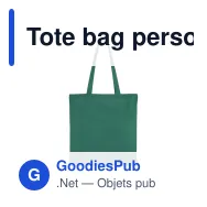 Tote bag personnalisable en coton OEKO-TEX® 140 g/m² 38x42 cm avec logo - Couleurs - Miniature 11
