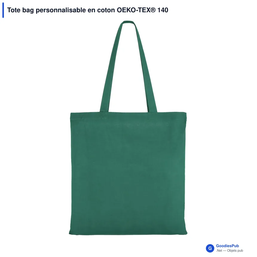 Tote bag personnalisable en coton OEKO-TEX® 140 g/m² 38x42 cm avec logo - Couleurs - Image 11