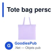Tote bag personnalisable en coton OEKO-TEX® 140 g/m² 38x42 cm avec logo - Couleurs - Miniature 3