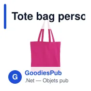 Tote bag personnalisable en coton OEKO-TEX® 140 g/m² 38x42 cm avec logo - Couleurs - Miniature 4