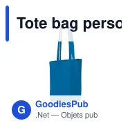 Tote bag personnalisable en coton OEKO-TEX® 140 g/m² 38x42 cm avec logo - Couleurs - Miniature 9