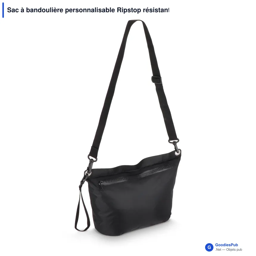 Sac à bandoulière personnalisable Ripstop résistant à l'eau avec logo - 33 x 23 cm - Image 3