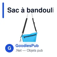 Sac à bandoulière personnalisable Ripstop résistant à l'eau avec logo - 33 x 23 cm - Miniature 5