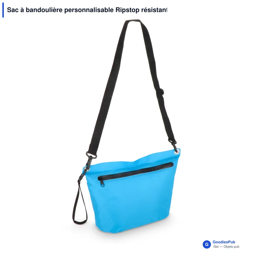 Sac à bandoulière personnalisable Ripstop résistant à l'eau avec logo - 33 x 23 cm - Image 5