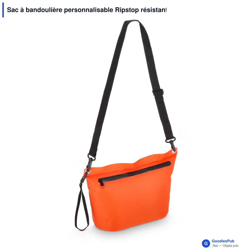 Sac à bandoulière personnalisable Ripstop résistant à l'eau avec logo - 33 x 23 cm - Image 6
