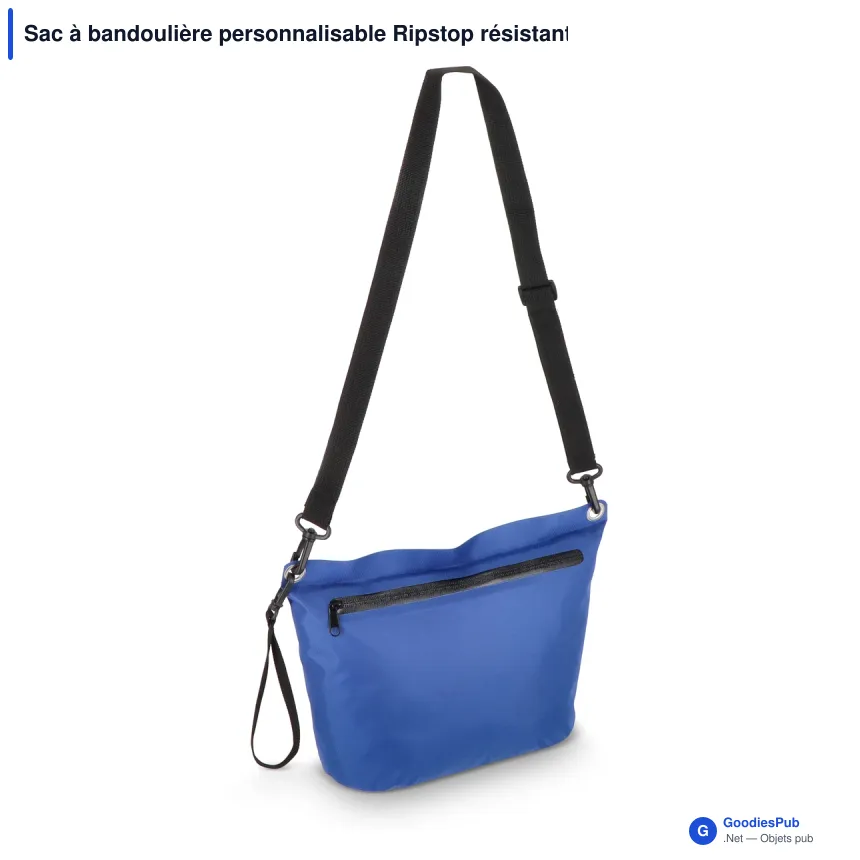 Sac à bandoulière personnalisable Ripstop résistant à l'eau avec logo - 33 x 23 cm - Image 7