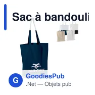 Sac à bandoulière personnalisable en toile de coton 250 g/m² avec logo - Blanc - Miniature 1