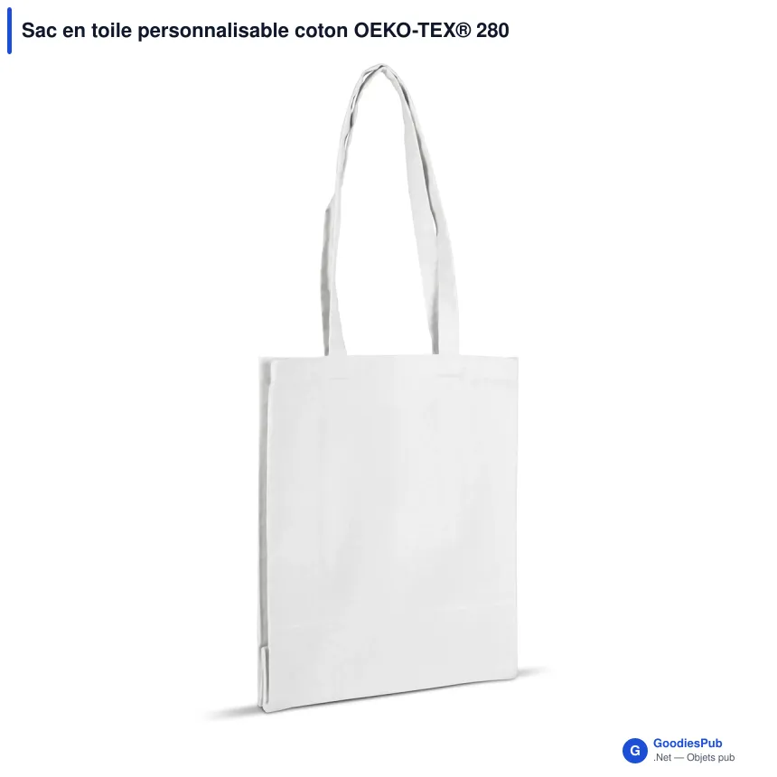 Sac en toile personnalisable coton OEKO-TEX® 280 g/m² 32x13x40 cm avec logo - Couleurs - Image 5