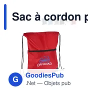 Sac à cordon personnalisable en R-PET 210T avec poche zippée avec logo - Zip - Miniature 1