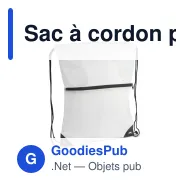 Sac à cordon personnalisable en R-PET 210T avec poche zippée avec logo - Zip - Miniature 2