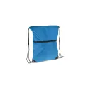 Variante Bleu - Sac à cordon personnalisable en R-PET 210T avec poche zippée avec logo - Zip