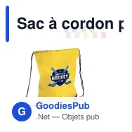 Sac à cordon personnalisable en R-PET 210T 45 x 34 cm avec logo - Classic - Miniature 1