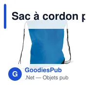 Sac à cordon personnalisable en R-PET 210T 45 x 34 cm avec logo - Classic - Miniature 2