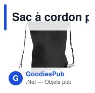 Sac à cordon personnalisable en R-PET 210T 45 x 34 cm avec logo - Classic - Miniature 11