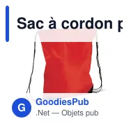 Sac à cordon personnalisable en R-PET 210T 45 x 34 cm avec logo - Classic - Miniature 3