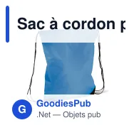Sac à cordon personnalisable en R-PET 210T 45 x 34 cm avec logo - Classic - Miniature 4