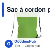 Sac à cordon personnalisable en R-PET 210T 45 x 34 cm avec logo - Classic - Miniature 5