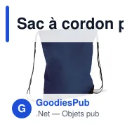 Sac à cordon personnalisable en R-PET 210T 45 x 34 cm avec logo - Classic - Miniature 7