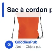 Sac à cordon personnalisable en R-PET 210T 45 x 34 cm avec logo - Classic - Miniature 8