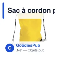 Sac à cordon personnalisable en R-PET 210T 45 x 34 cm avec logo - Classic - Miniature 9