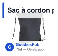 Sac à cordon personnalisable en R-PET 210T 45 x 34 cm avec logo - Classic - Miniature 10