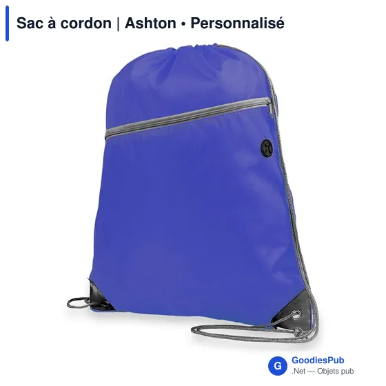 Sac à cordon personnalisable avec logo - Ashton - Image 1