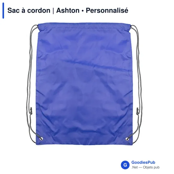 Sac à cordon personnalisable avec logo - Ashton - Image 3