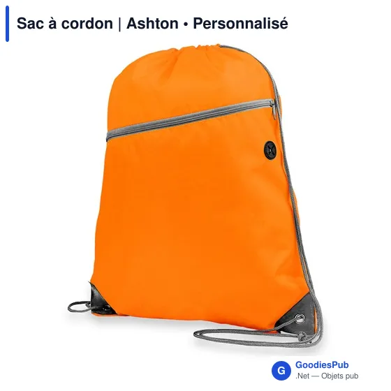 Sac à cordon personnalisable avec logo - Ashton - Image 7