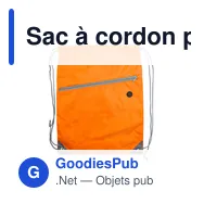 Sac à cordon personnalisable avec logo - Ashton - Miniature 8