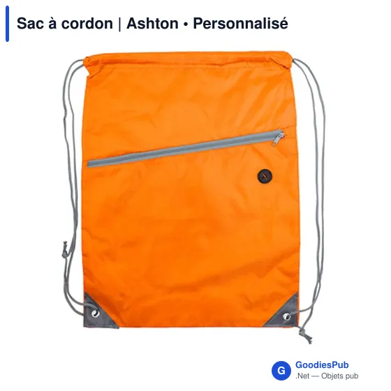 Sac à cordon personnalisable avec logo - Ashton - Image 8