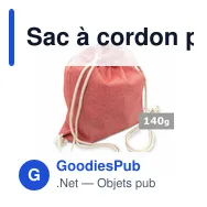 Sac à cordon personnalisable B'RIGHT avec logo | Jose - Miniature 1