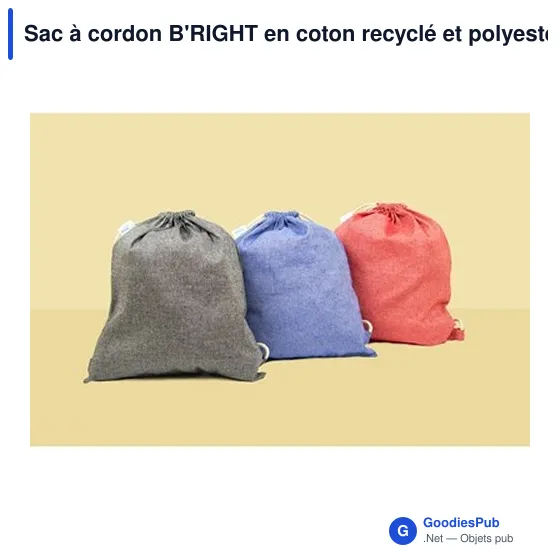 Sac à cordon personnalisable B'RIGHT avec logo | Jose - Image 12